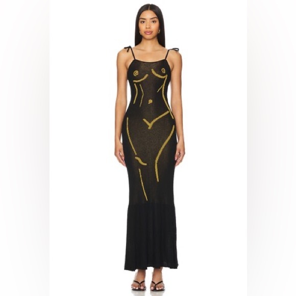 HOUSE OF SUNNY STATUE DRESS IN ONYX - Picture 7 of 15